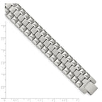 Heavy Link Bracelet in Stainless Steel, Brushed & Polished