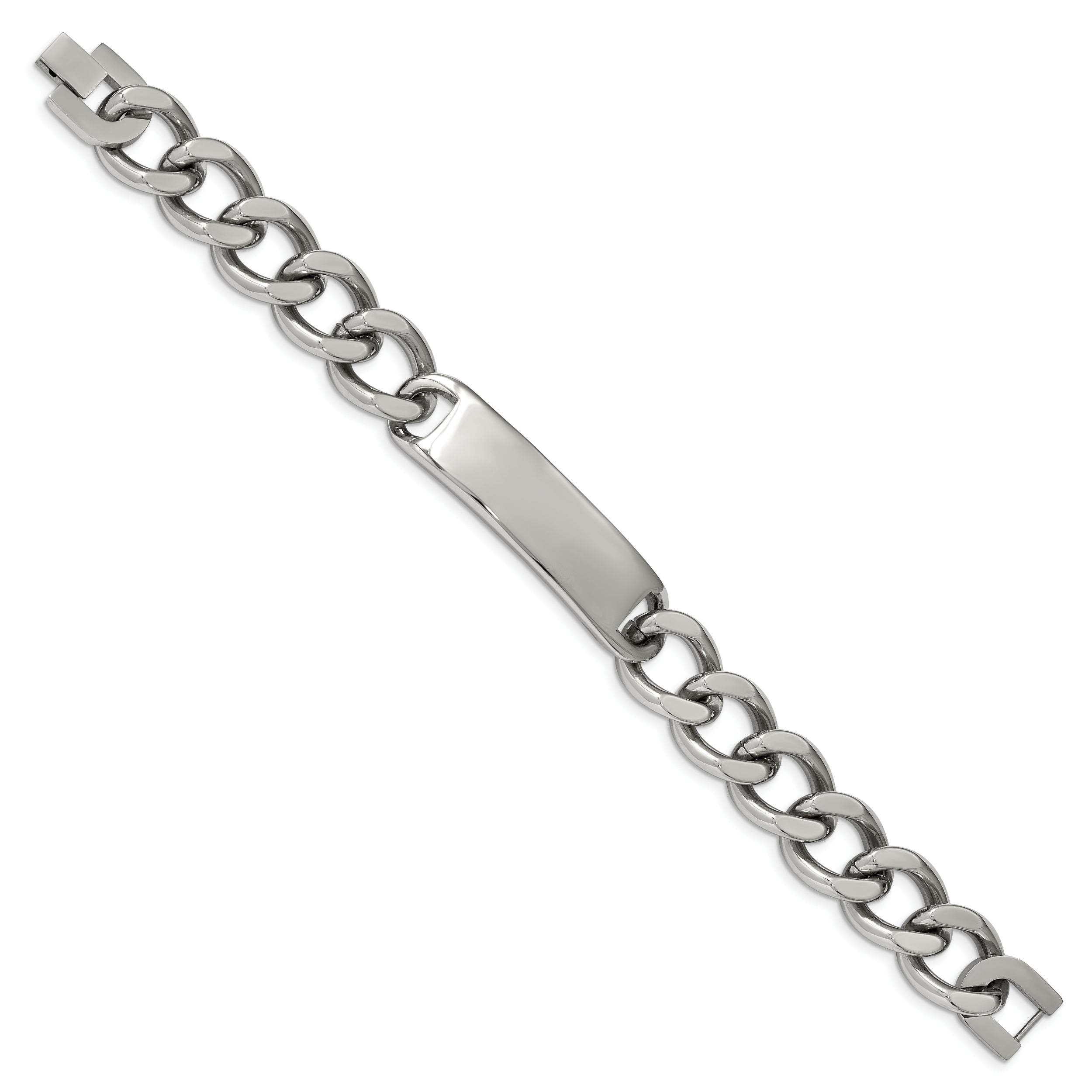 Chisel Stainless Steel Polished Curb Link 8.75 inch ID Bracelet
