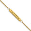 Chisel Stainless Steel Polished Yellow IP-plated with CZ LOVE DREAM LAUGH Enjoy the little things 7 inch Bracelet with 1.5 inch Extension