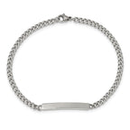 Chisel Stainless Steel Polished Flat Curb Chain 8.5 inch ID Bracelet