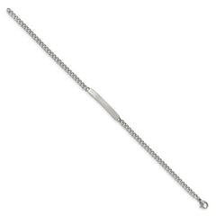 Chisel Stainless Steel Polished Flat Curb Chain 8.5 inch ID Bracelet