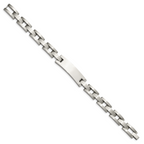 Brushed & Polished ID Bracelet in Stainless Steel