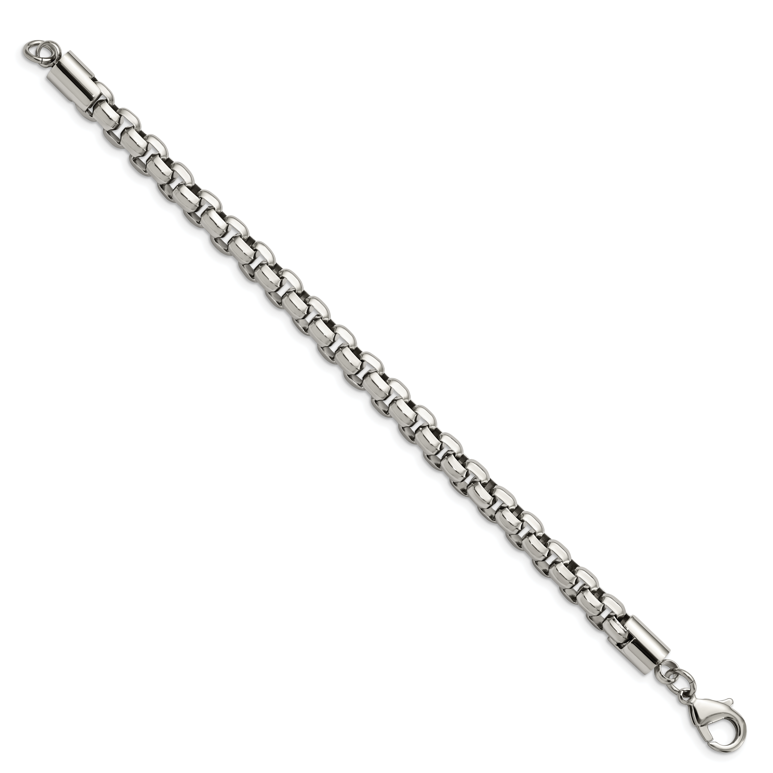 Chisel Stainless Steel Polished 8.75 inch Fancy Rolo Bracelet Secondary image