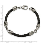 Black IP-Plated Cable Bracelet in Stainless Steel