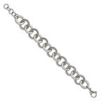 Polished Circle Link Bracelet in Stainless Steel