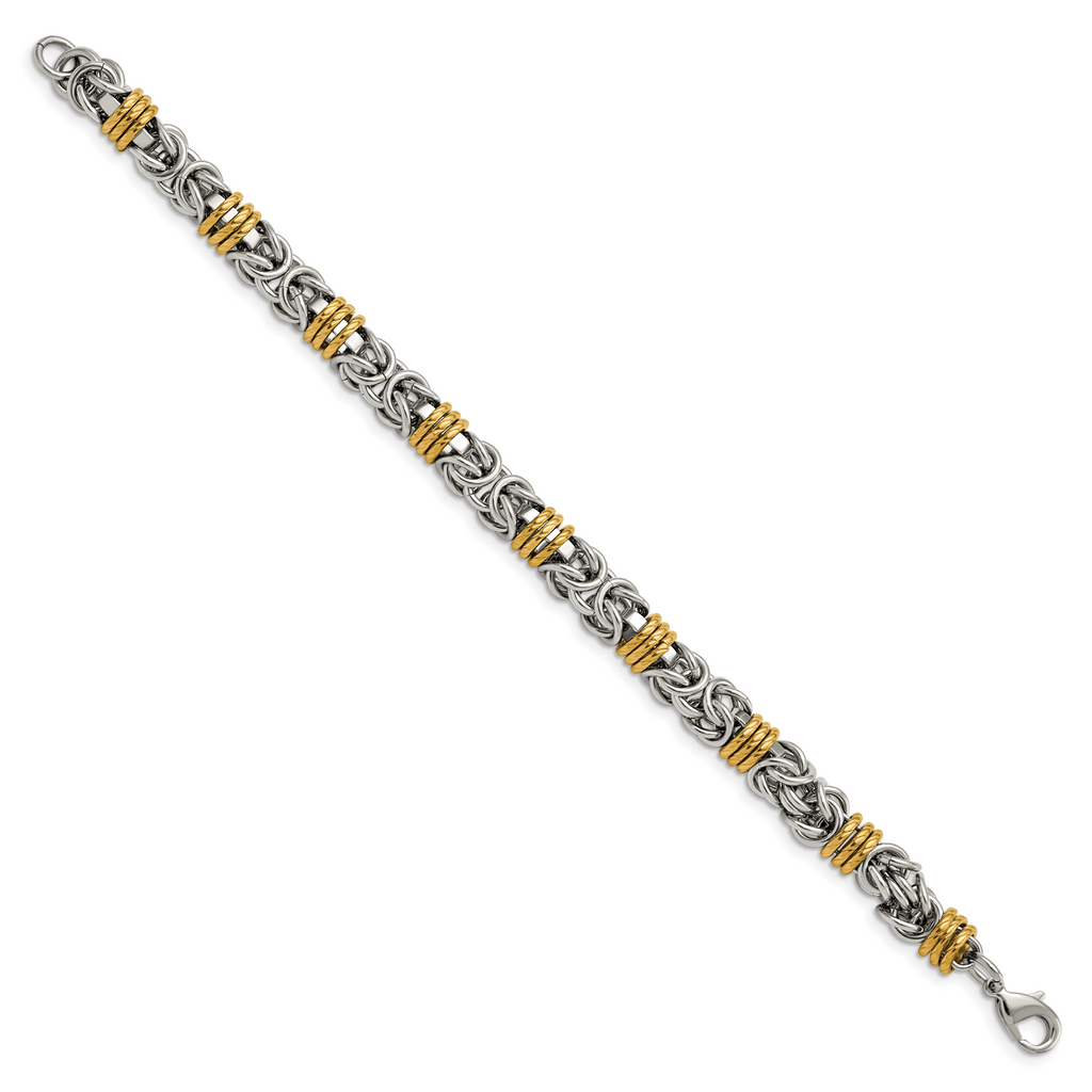 Chisel Stainless Steel Polished Yellow IP-plated 8.25 inch Bracelet
