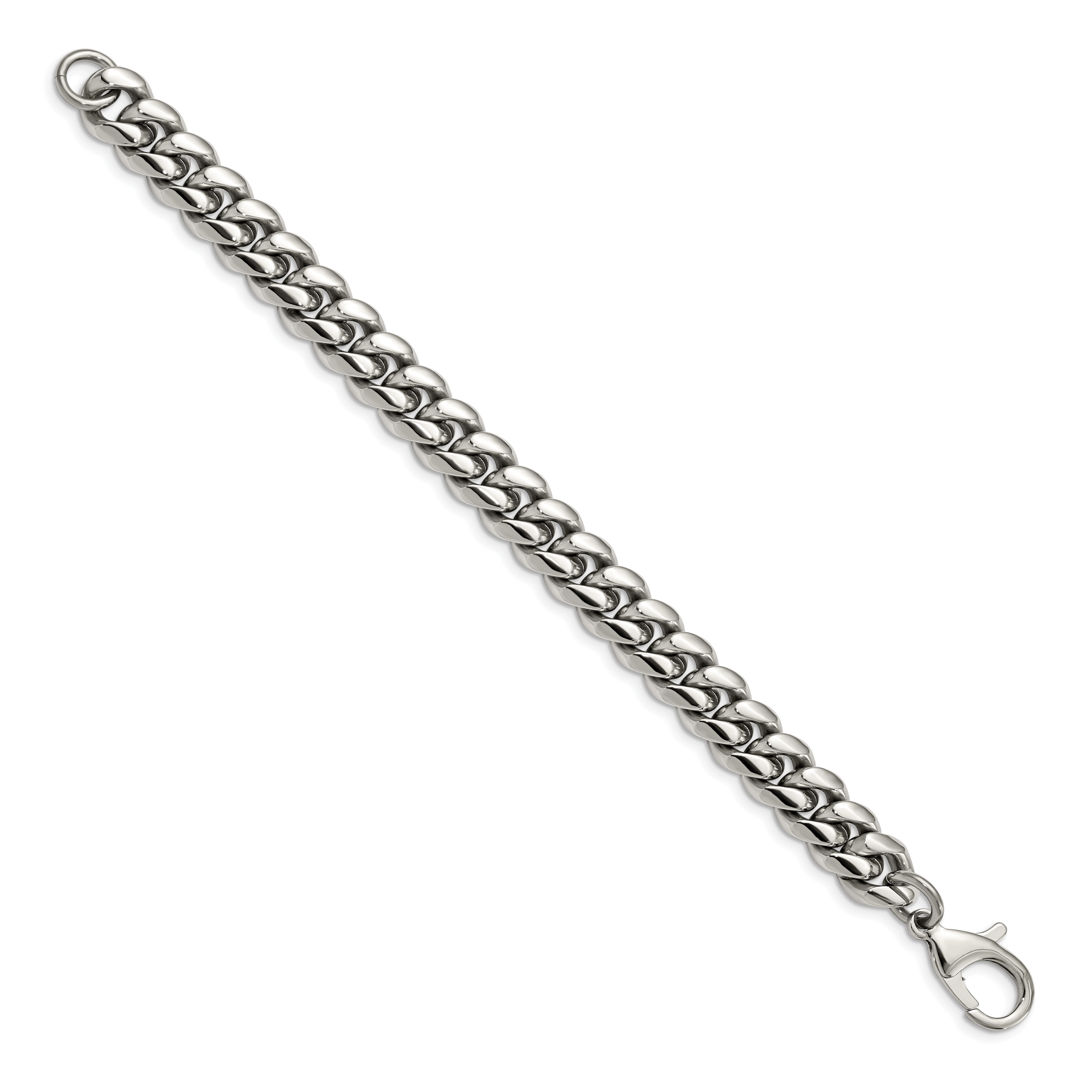Chisel Stainless Steel Polished 8.5 inch Curb Chain Bracelet Secondary image