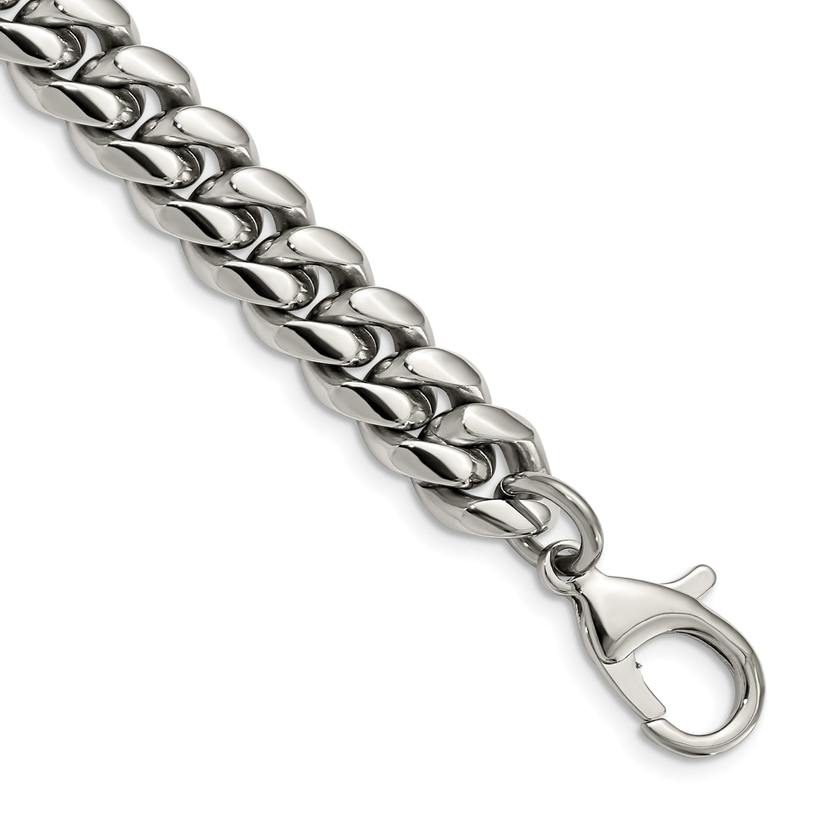 Chisel Stainless Steel Polished 8.5 inch Curb Chain Bracelet