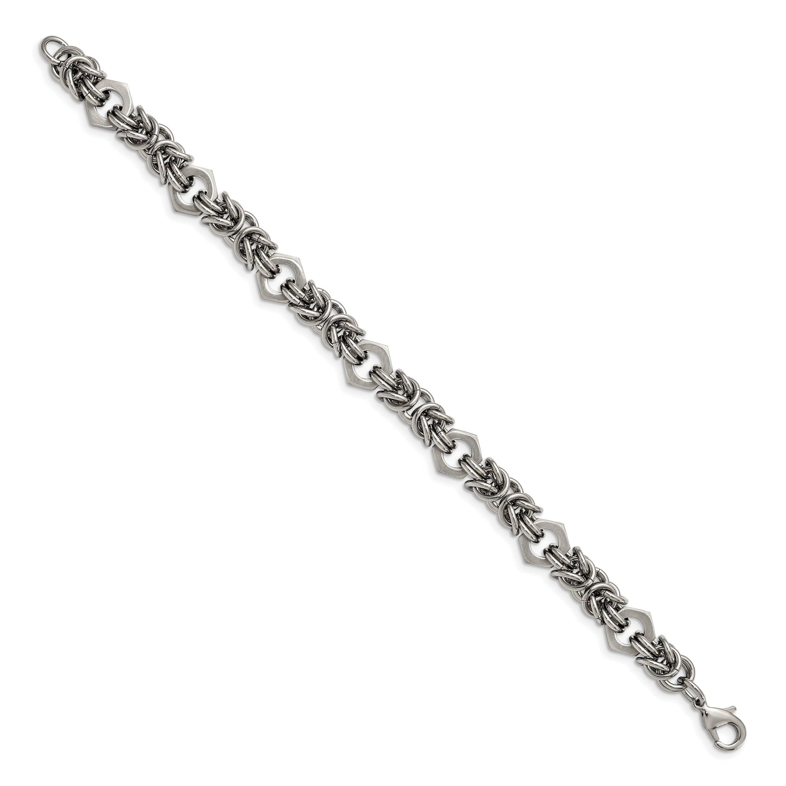 Chisel Stainless Steel Brushed and Polished 8.25 inch Bracelet Secondary image