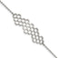 Stainless Steel Polished Honeycomb 7in w/1in ext. Bracelet