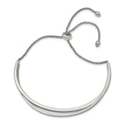 Chisel Stainless Steel Polished with Crystals from Crystal Adjustable Bangle Bracelet - Up to 9