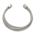 Chisel Stainless Steel Polished Twisted 18mm Cuff Bangle
