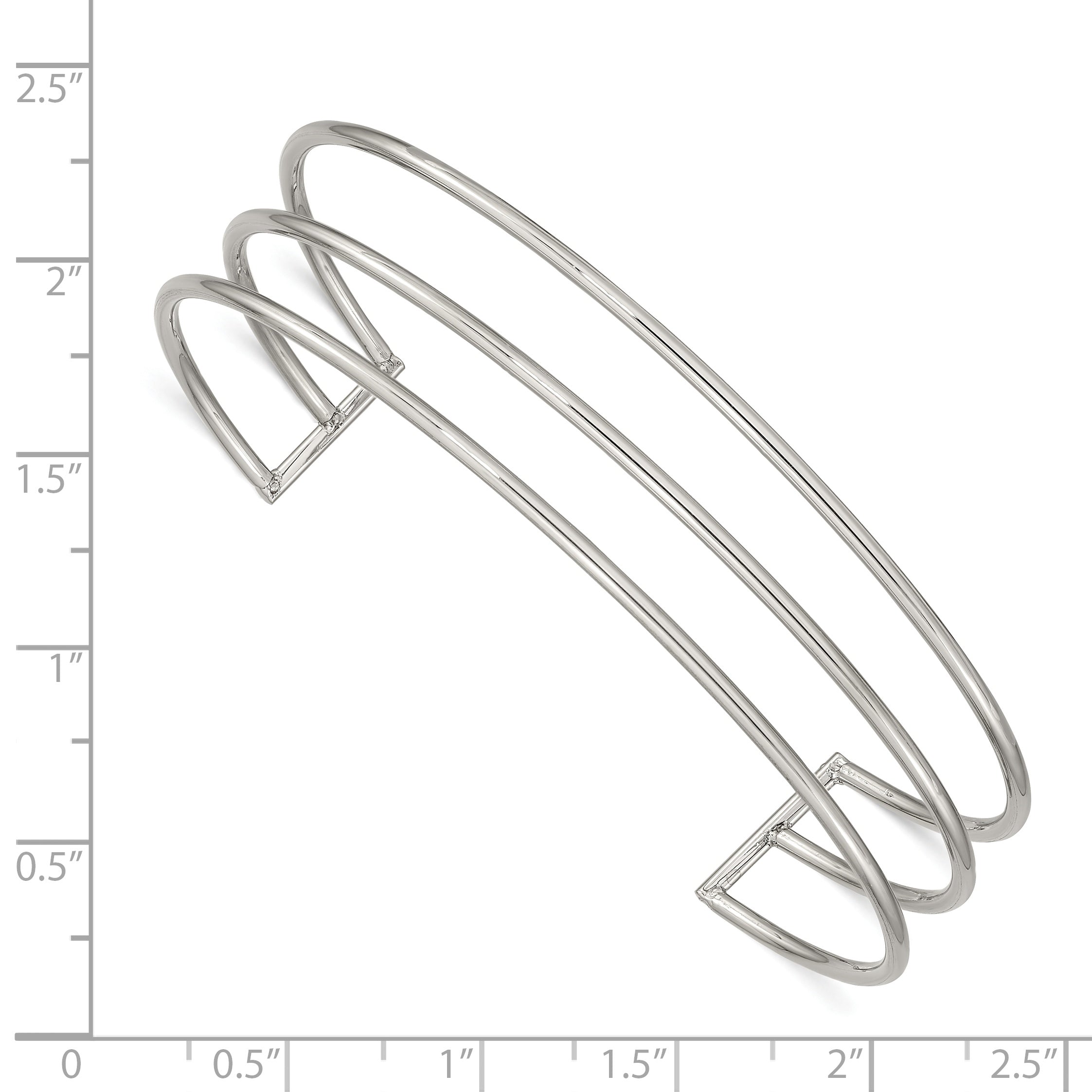 Stainless Steel Polished 12.6mm Cuff Bangle