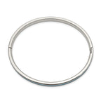 Chisel Stainless Steel Polished Imitation Opal 4.75mm Hinged Bangle