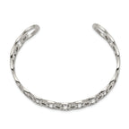 Chisel Stainless Steel Polished with Crystals from Crystal 14.5mm Circles Cuff Bangle