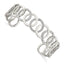Chisel Stainless Steel Polished with Crystals from Swarovski 14.5mm Circles Cuff Bangle