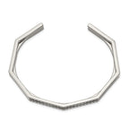 Stainless Steel Polished with Crystals from Crystal 7mm Cuff Bangle