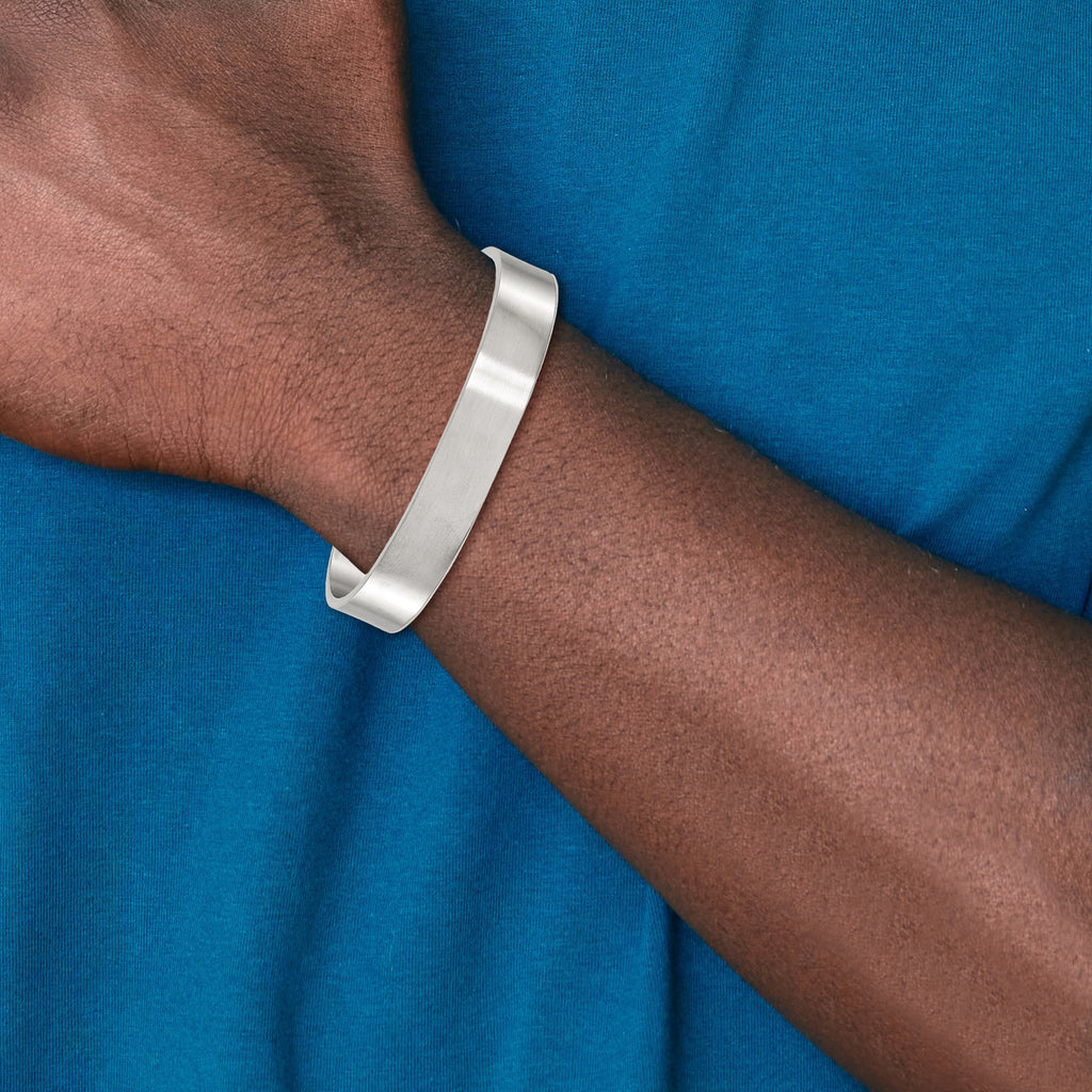 Chisel Stainless Steel Brushed 12mm Cuff Bangle