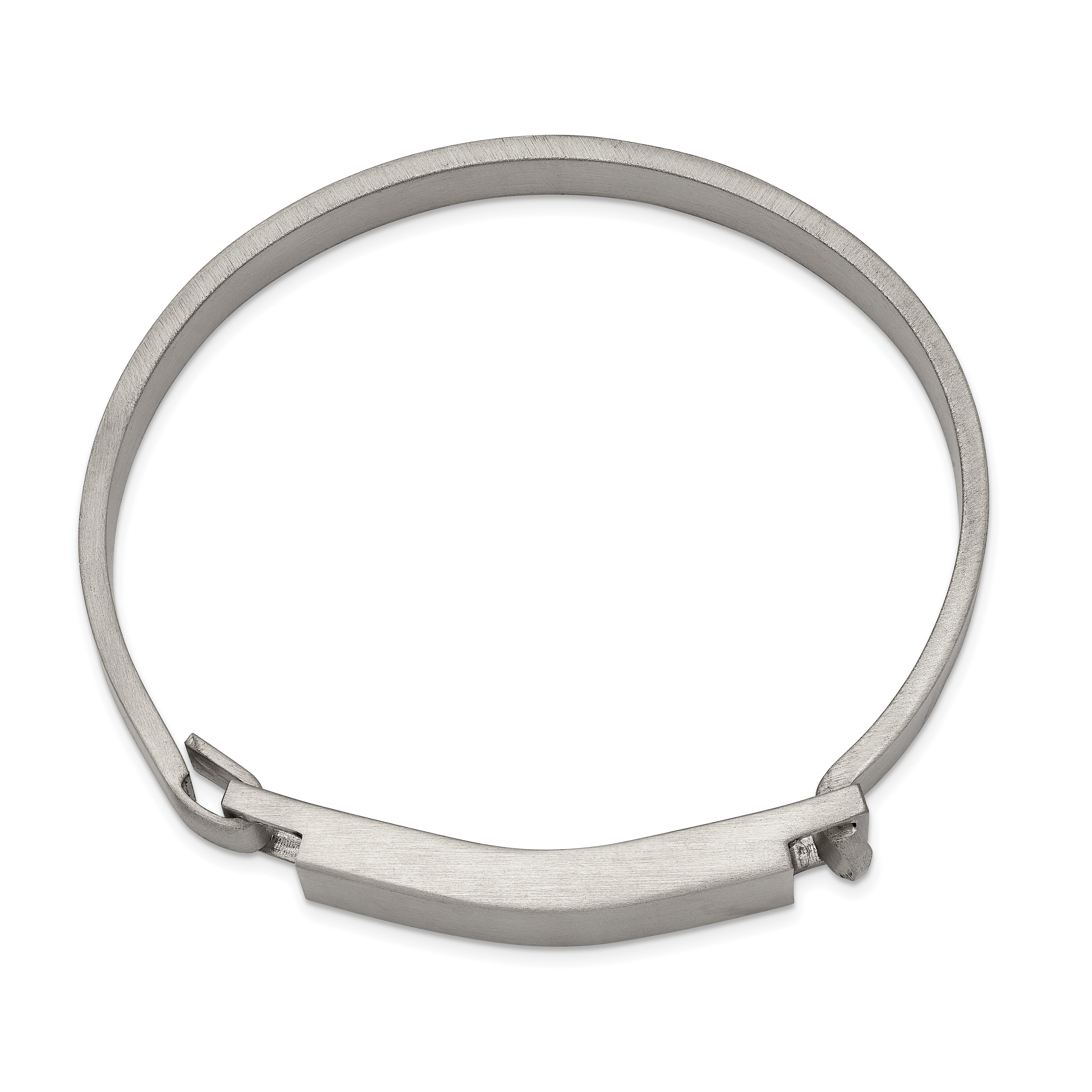 Chisel Stainless Steel Brushed 7.8mm ID Bangle