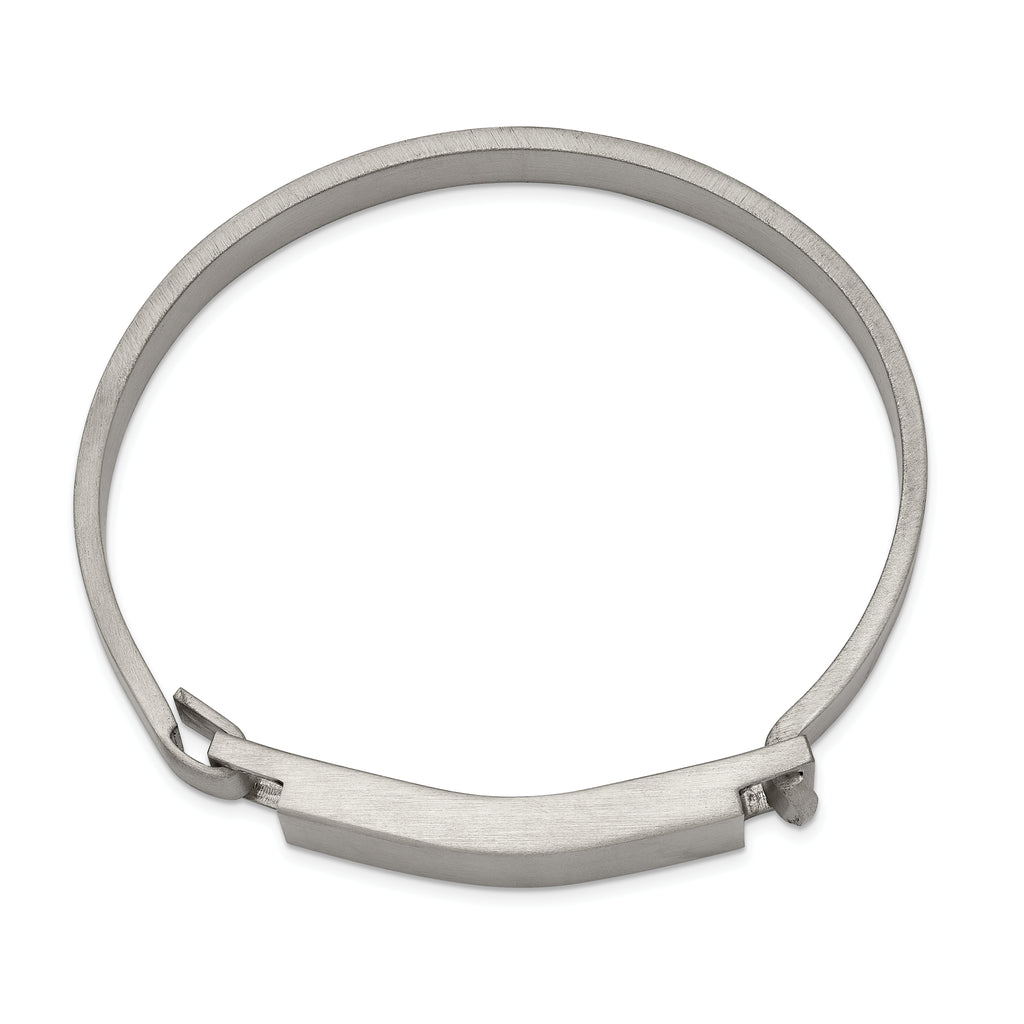 Chisel Stainless Steel Brushed 7.8mm ID Bangle