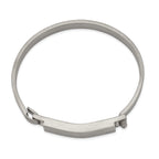 Chisel Stainless Steel Brushed 7.8mm ID Bangle