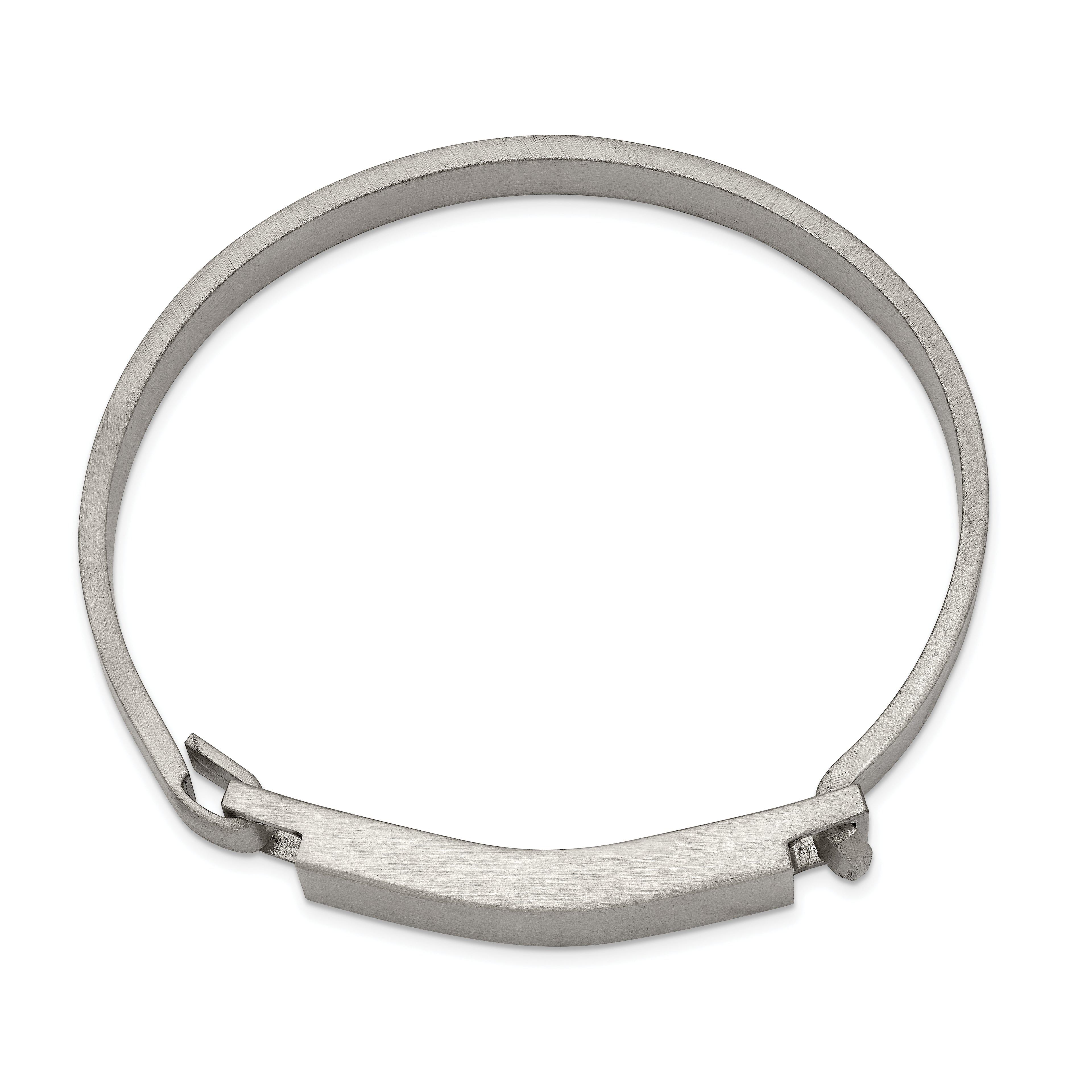 Chisel Stainless Steel Brushed 7.8mm ID Bangle