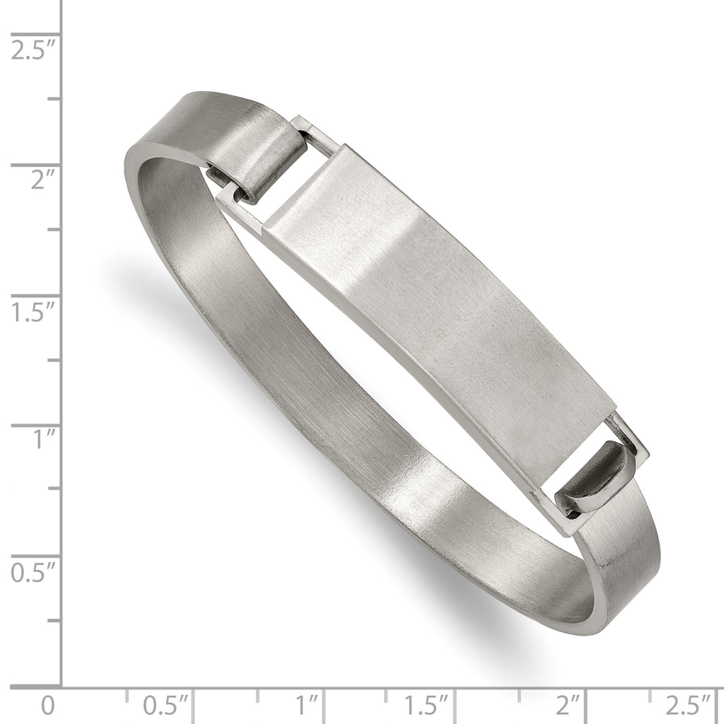Chisel Stainless Steel Brushed 7.8mm ID Bangle