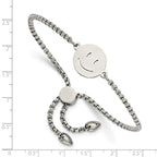 Happy Face Adjustable Bracelet in Stainless Steel