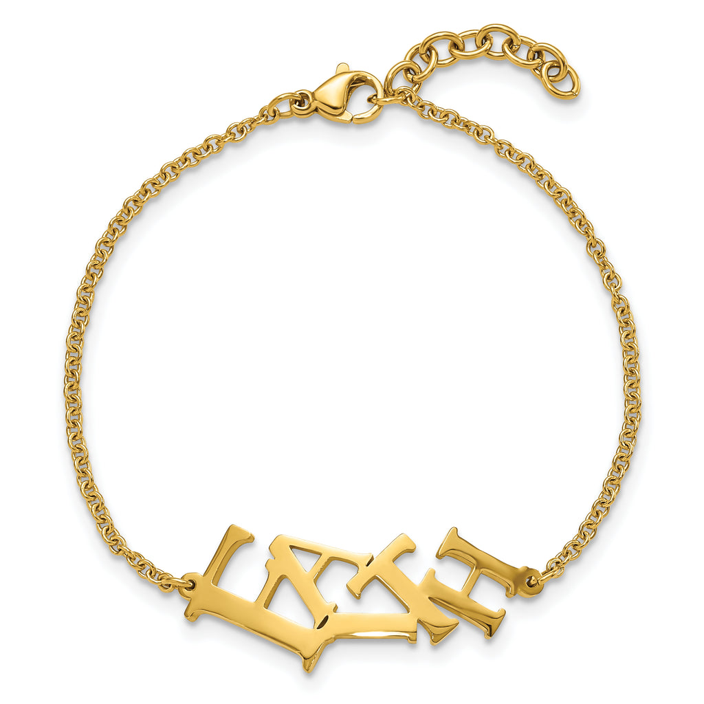 Faith Bracelet in Yellow IP-Plated Stainless Steel
