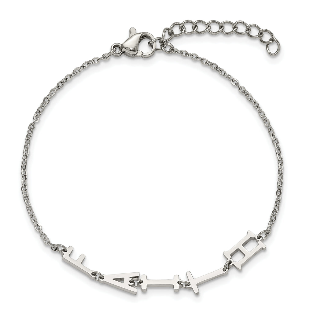 "Faith" Bracelet in Stainless Steel