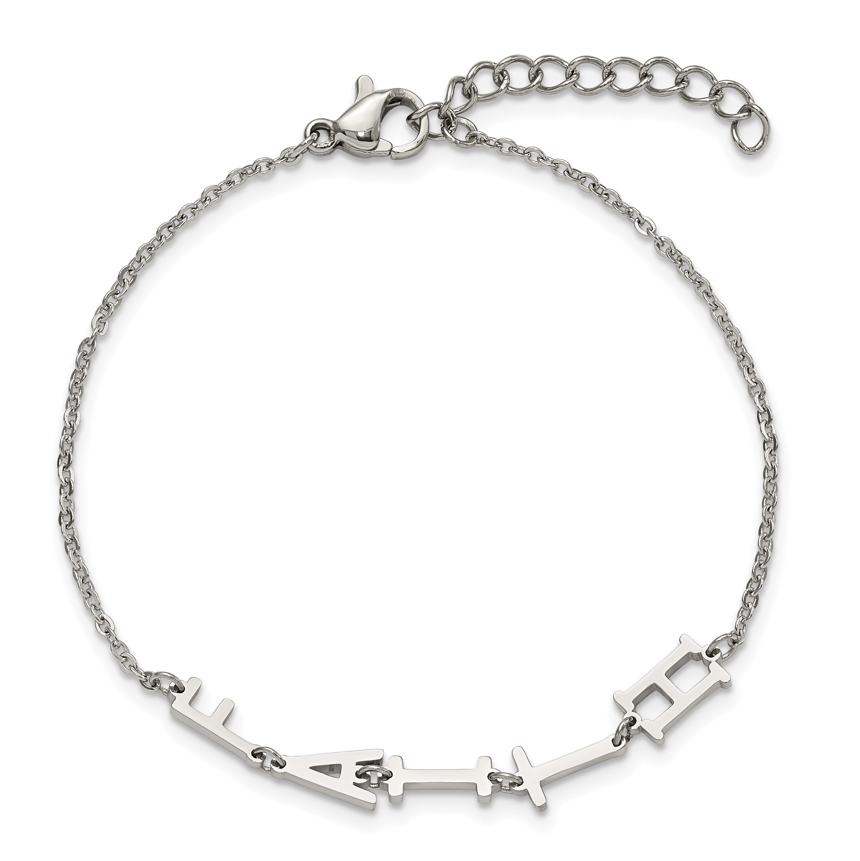 "Faith" Bracelet in Stainless Steel