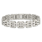 Chisel Stainless Steel Brushed and Polished 8.75 inch Link Bracelet