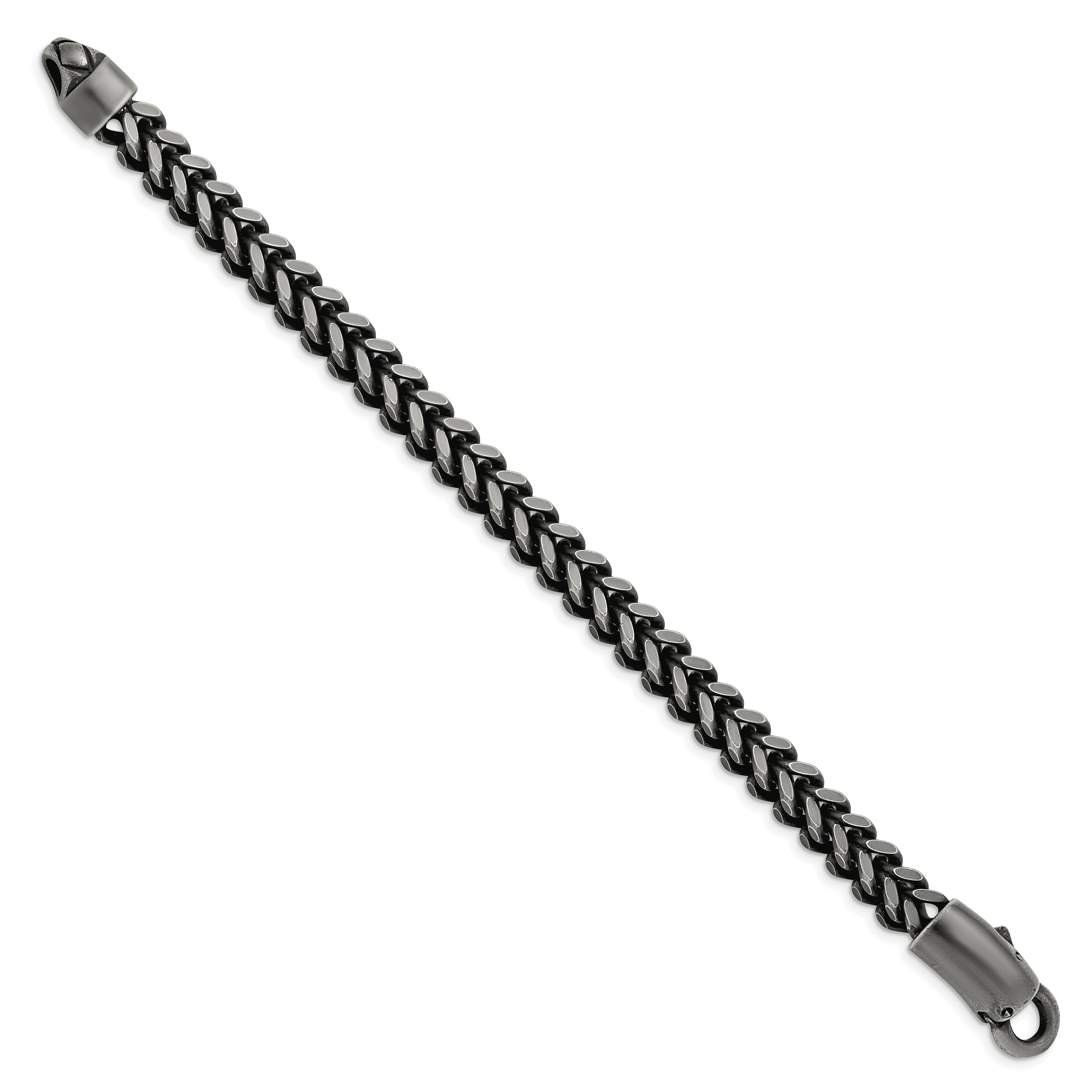 Chisel Stainless Steel Antiqued and Brushed Heavy Wheat 9 inch Bracelet Secondary image