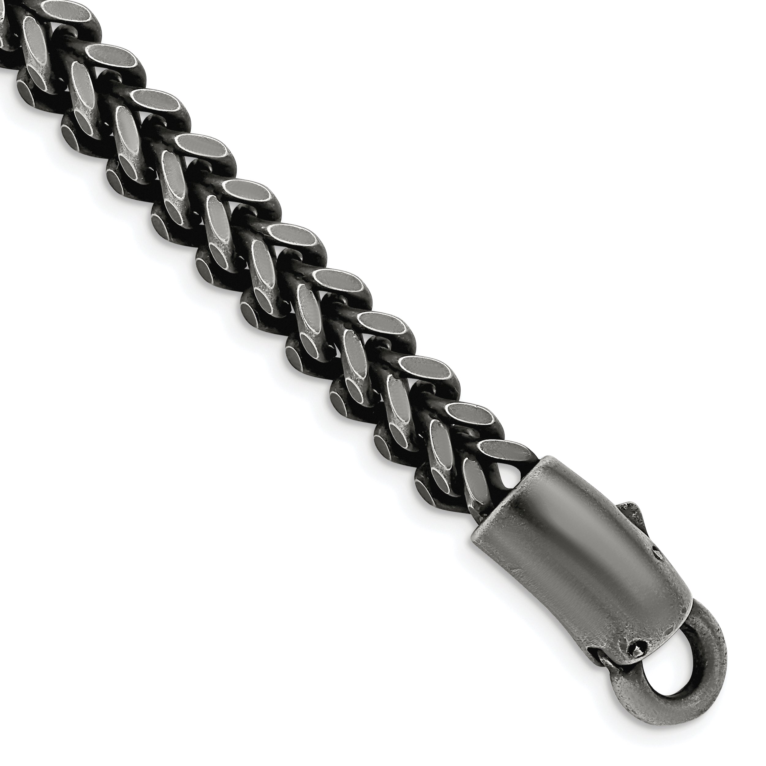 Chisel Stainless Steel Antiqued and Brushed Heavy Wheat 9 inch Bracelet Main image