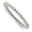 Chisel Stainless Steel Polished 6mm Beaded Stretch Bracelet