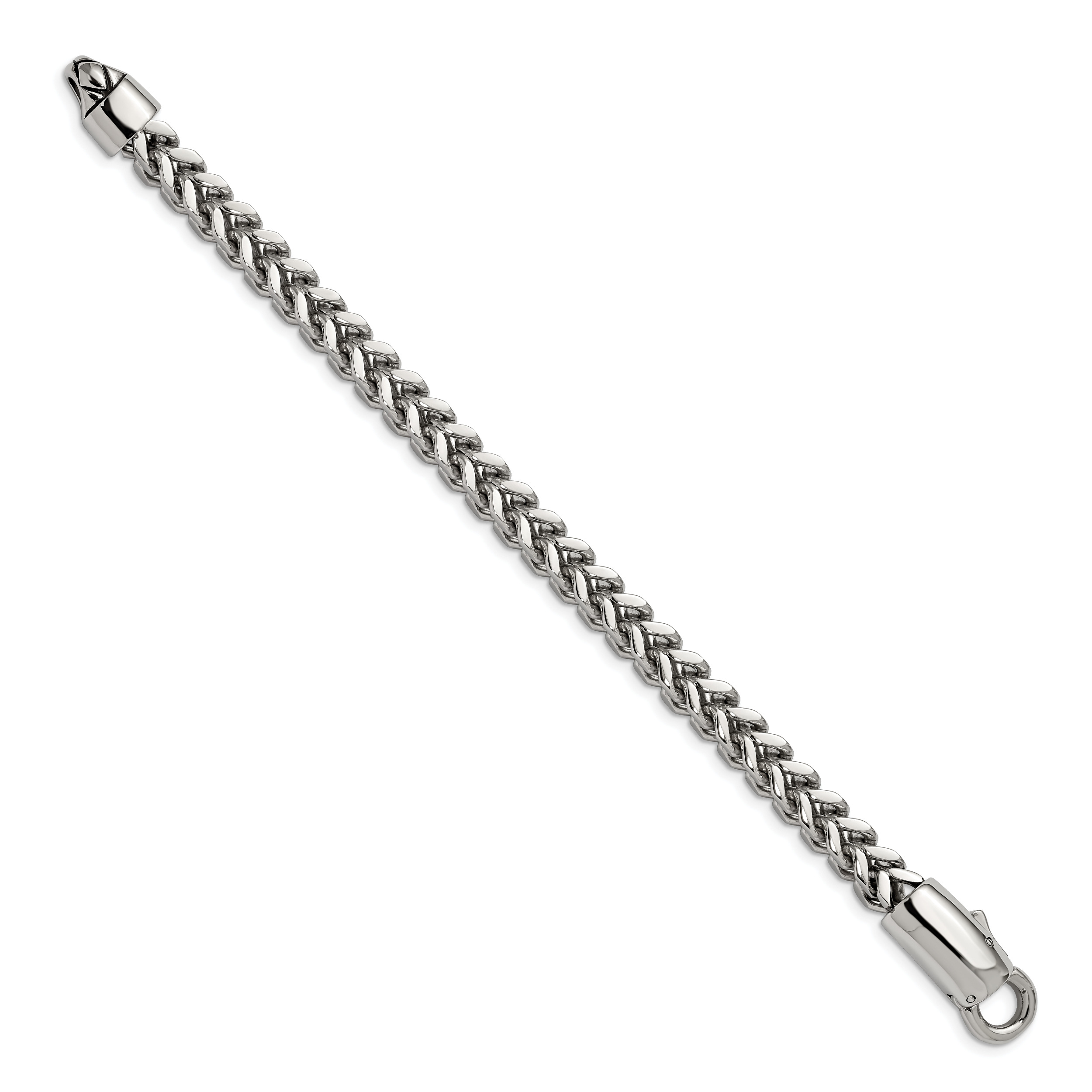 Chisel Stainless Steel Antiqued and Polished 8.5 inch Franco Link Bracelet Secondary image