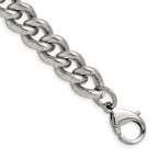 Chisel Stainless Steel Polished and Textured 14.5mm 8 inch Curb Bracelet