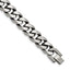 Chisel Stainless Steel Antiqued and Brushed 13mm 8.5 inch Curb Bracelet
