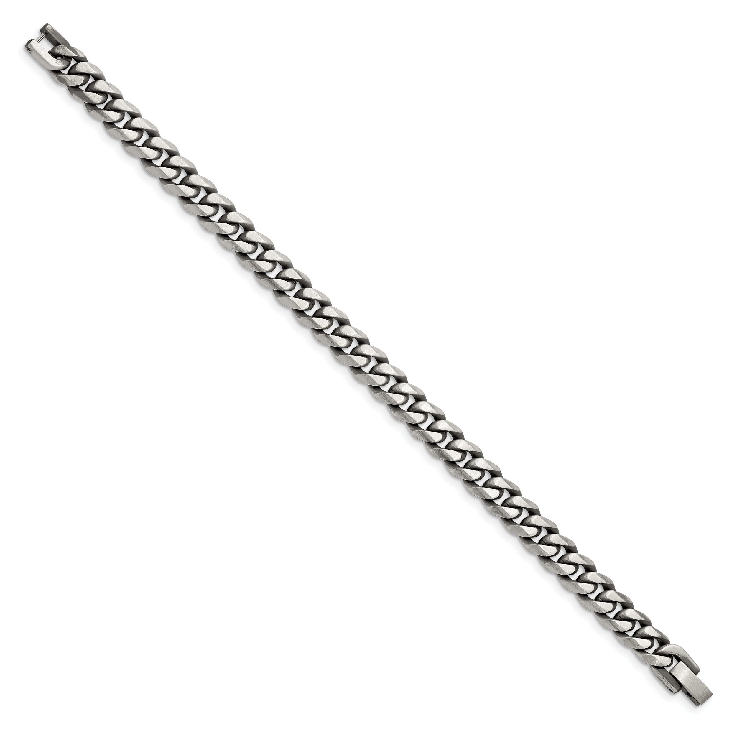 Chisel Stainless Steel Antiqued and Brushed 9mm 8.25 inch Curb Bracelet