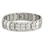 Brushed & Polished Link Bracelet in Stainless Steel