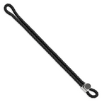 Carbon Fiber & Braided Leather Bracelet in Stainless Steel