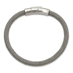 Chisel Stainless Steel Brushed and Polished Wire 8.25 inch Bracelet