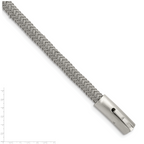 Chisel Stainless Steel Brushed and Polished Wire 8.25 inch Bracelet