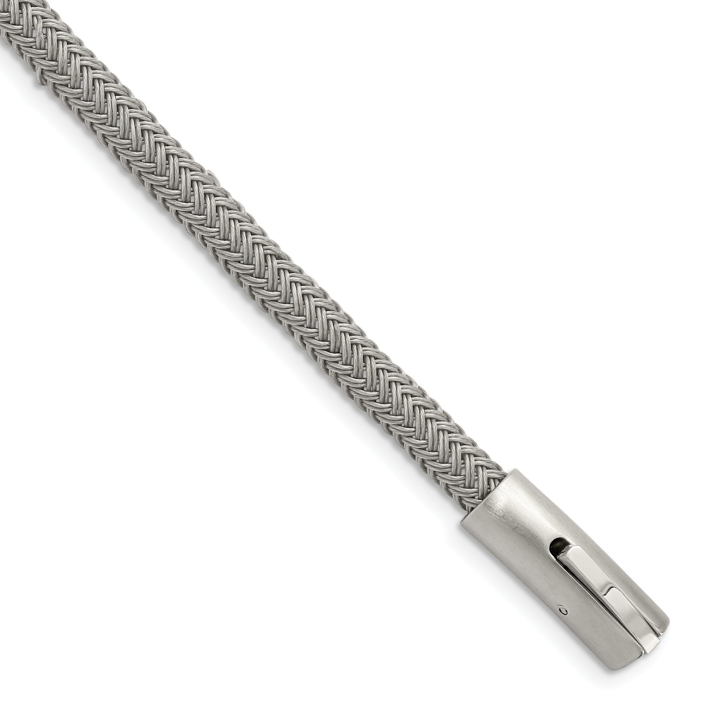 Chisel Stainless Steel Brushed and Polished Wire 8.25 inch Bracelet Main image