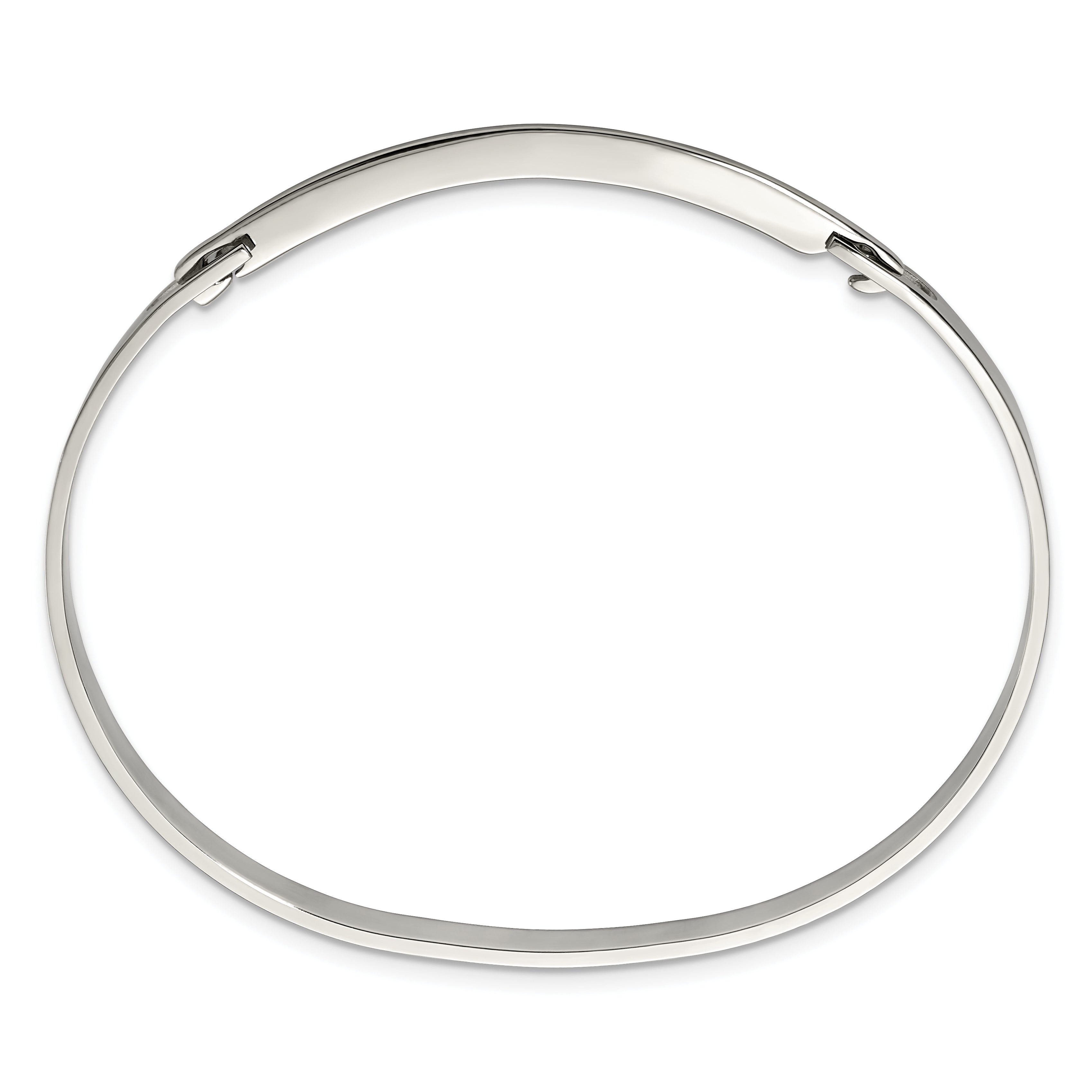 Chisel Stainless Steel Polished Flexible 4.75mm Bangle Secondary image