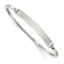Chisel Stainless Steel Polished 2mm ID Bangle