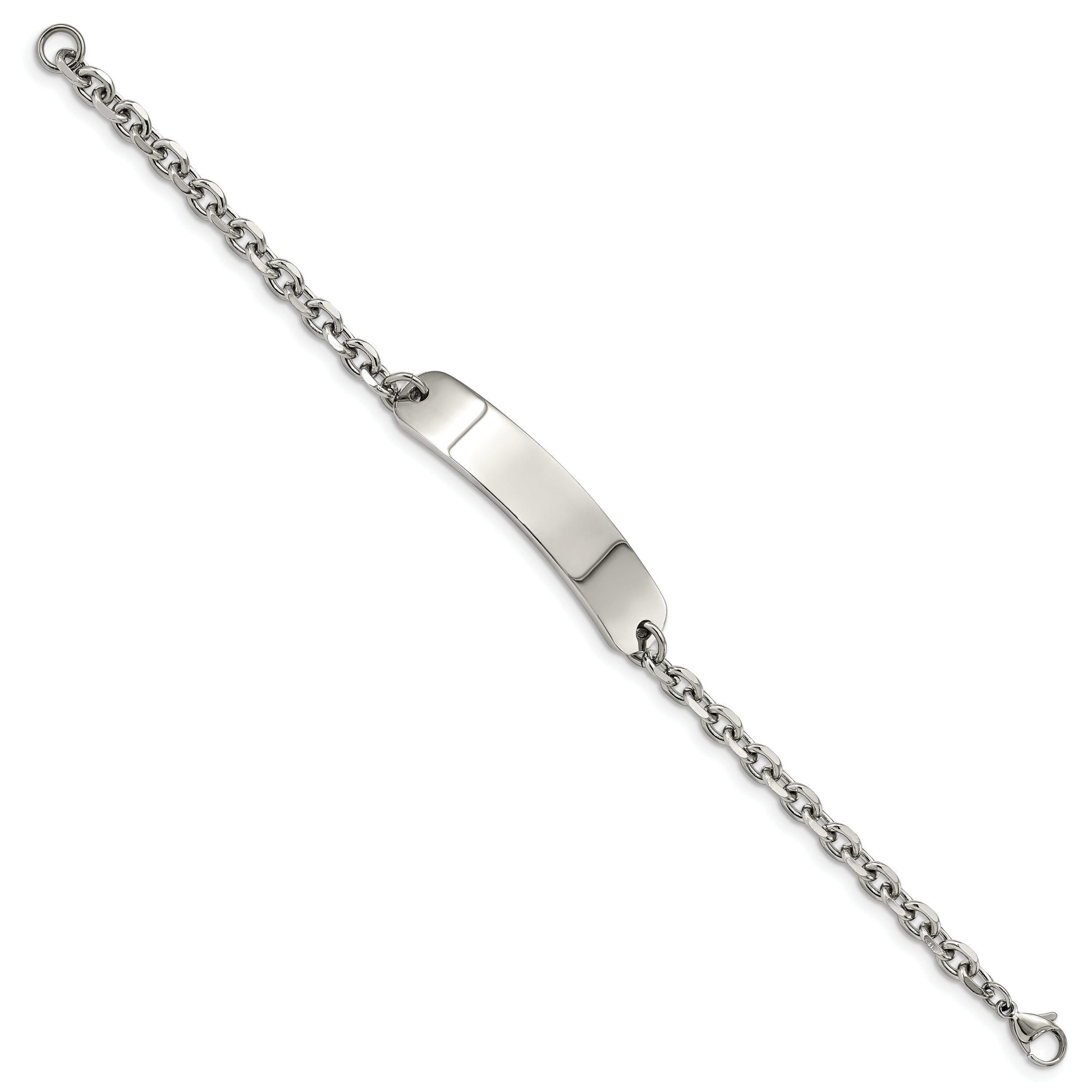 Chisel Stainless Steel Polished Cable Chain 8 inch ID Bracelet