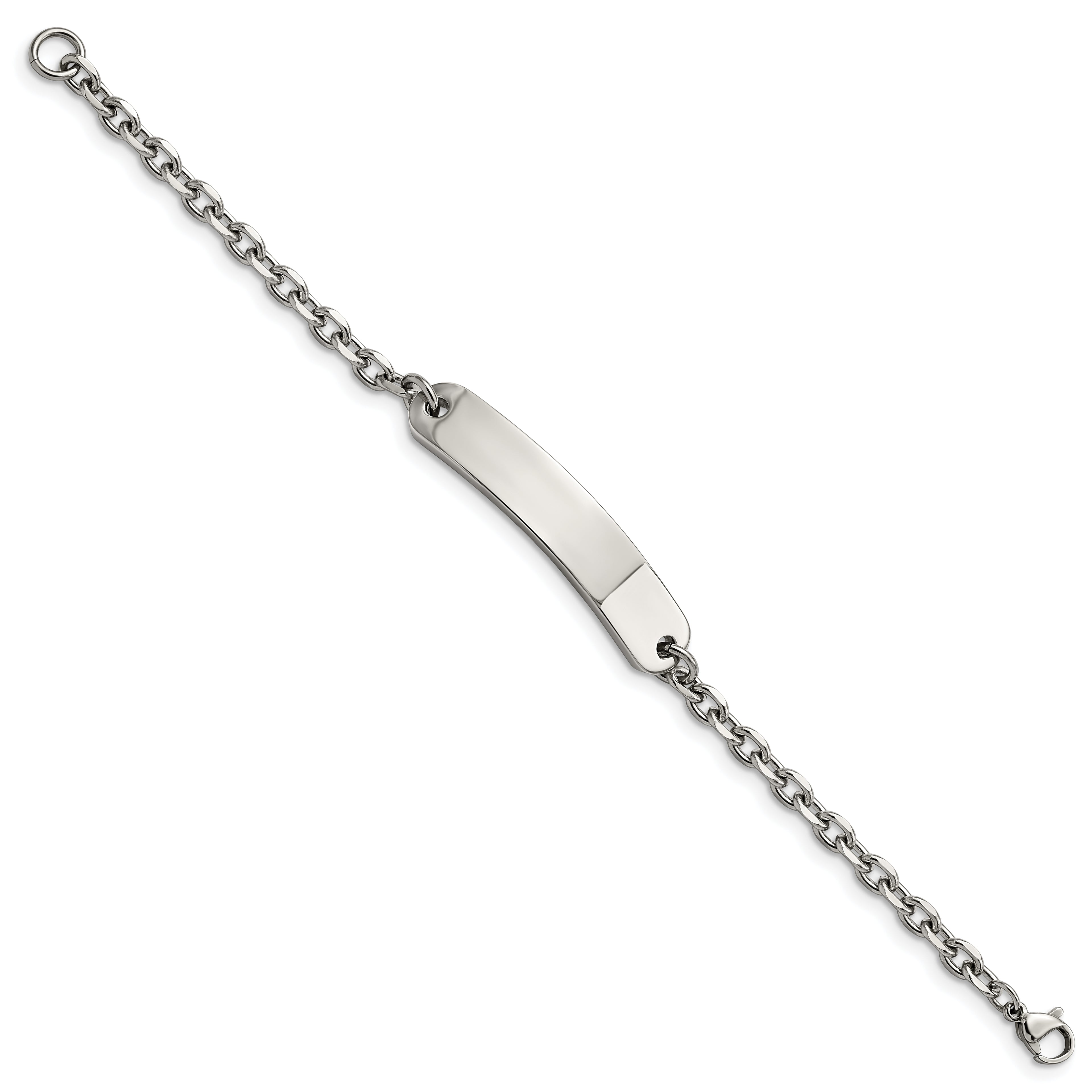 Chisel Stainless Steel Polished Cable Chain 6.75 inch ID Bracelet