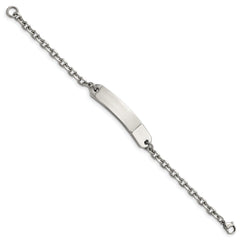 Chisel Stainless Steel Polished Cable Chain 6.75 inch ID Bracelet