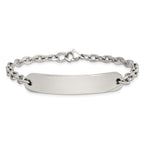 Chisel Stainless Steel Polished Cable Chain 6.75 inch ID Bracelet